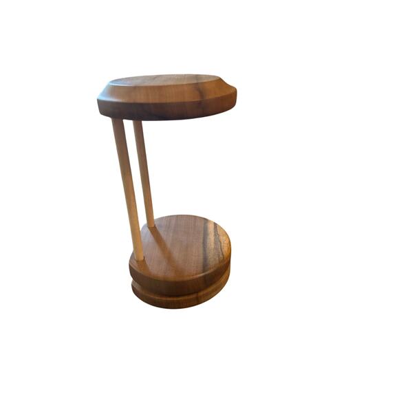 Vintage MCM Wooden Nickel Tabletop Bookshelf Book Shelf Adjustable Myrtlewood - Picture 6 of 9